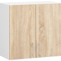 Kuchyňská linka Olivie 2,4 m prosklená bílá/dub sonoma
