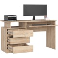 Volně stojící psací stůl CLP 135 cm dub sonoma
