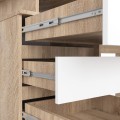 Volně stojící psací stůl CLP 135 cm dub sonoma/bílý