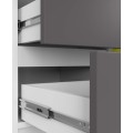 Komoda JERRY K 80 cm 1 dveře 3 zásuvky bílá/šedá