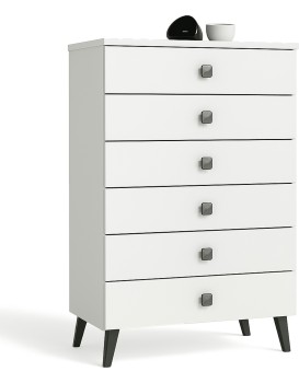 Komoda MOBI K-06 bílá/černá