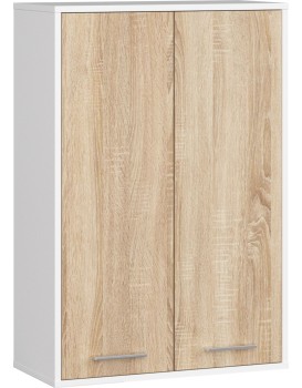 Závěsná koupelnová skříňka Fin W64 64 cm bílá/dub sonoma