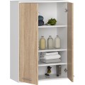 Závěsná koupelnová skříňka Fin W64 64 cm bílá/dub sonoma