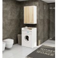 Závěsná koupelnová skříňka Fin W64 64 cm bílá/dub sonoma