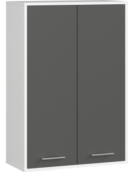 Závěsná koupelnová skříňka Fin W64 64 cm bílá/grafit