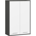Závěsná koupelnová skříňka Fin W64 64 cm grafit/bílá