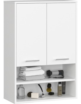 Závěsná koupelnová skříňka Fin W64 2D 64 cm bílá