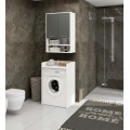 Závěsná koupelnová skříňka Fin W64 2D 64 cm bílá/grafit