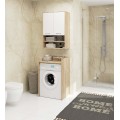 Závěsná koupelnová skříňka Fin W64 2D 64 cm bílá/dub sonoma