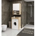 Závěsná koupelnová skříňka Fin W64 2D 64 cm bílá/dub sonoma