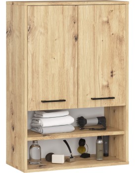 Závěsná koupelnová skříňka Fin W64 2D 64 cm dub artisan