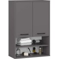 Závěsná koupelnová skříňka Fin W64 2D 64 cm grafit