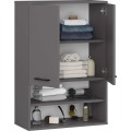 Závěsná koupelnová skříňka Fin W64 2D 64 cm grafit