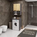 Závěsná koupelnová skříňka Fin W64 2D 64 cm grafit/dub artisan