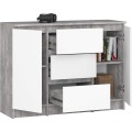 Komoda Girgo 100 cm beton/bílá