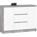 Komoda Girgo 100 cm beton/bílá