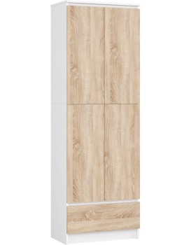 Skříň Rexa 60 cm bílá/dub sonoma