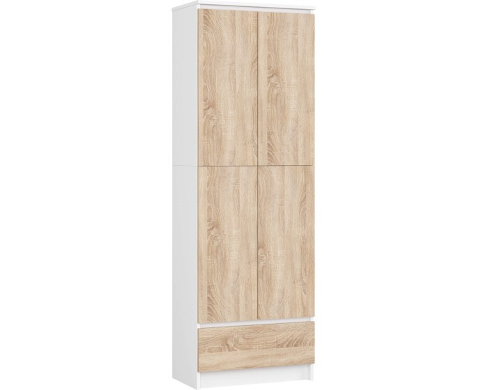 Skříň Rexa 60 cm bílá/dub sonoma