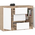 Komoda Girgo 101 cm dub sonoma/bílá