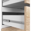 Komoda Kuba 140 cm 10 šuplíků bílá/dub sonoma