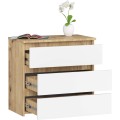 Komoda CL3 60 cm dub artisan/bílá