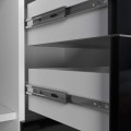 Komoda Torvi K 110 cm bílá/černá lesklá