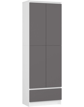 Knihovna R 60 cm CLP bílá/grafitová