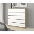 Komoda Kuba 120 cm dub sonoma/bílá