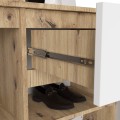 Předsíňová stěna Entro bílá/dub artisan