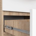 Komoda Rollo X 140 cm dub sonoma/bílá