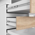 Volně stojící psací stůl CLP 135 cm bílý/dub sonoma