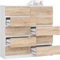 Komoda Kuba 120 cm bílá/dub sonoma