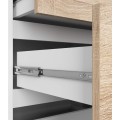 Komoda Kuba 120 cm bílá/dub sonoma