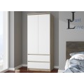 Šatní skříň Star 90 cm dub sonoma/bílá