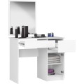 Kosmetický stolek se zrcadlem P-2 II 90x50 cm bílý pravý