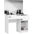 Kosmetický stolek se zrcadlem P-2 90x50 cm bílý pravý