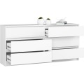 Komoda Rollo V 160 cm bílá matná