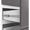 Komoda Kuba 160 cm 6 šuplíků bílá/grafitová