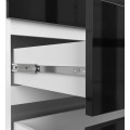 Komoda Rollo V 160 cm bílá/černá lesklá