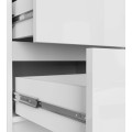 Komoda Kuba 60 cm - 5 šuplíků bílá lesk