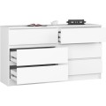 Komoda Rollo K 140 cm bílá matná