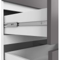 Komoda Kuba 140 cm 6 šuplíků bílá/grafitová