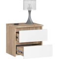Noční stolek CL2 40 cm dub sonoma/bílý