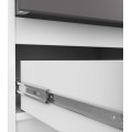 Komoda Kuba 60 cm - 2 šuplíky bílá/grafitová