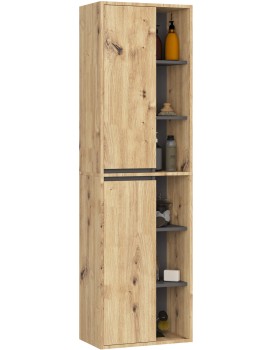 Závěsná koupelnová skříňka VAMI 50 cm dub artisan/šedý grafit