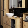 Závěsná koupelnová skříňka VAMI 50 cm dub artisan/šedý grafit