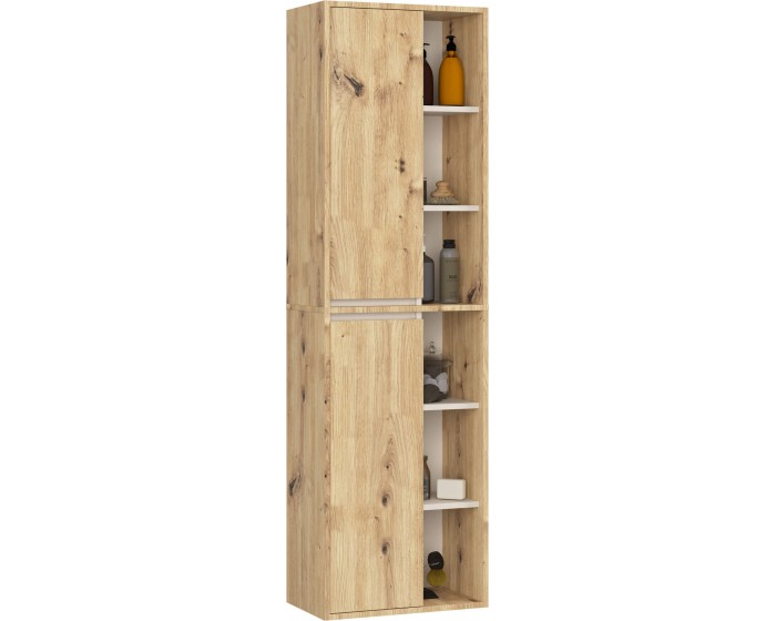 Závěsná koupelnová skříňka VAMI 50 cm dub artisan/kašmírová