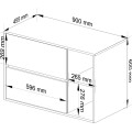 Závěsná skříňka pod umyvadlo VAMI 90 cm bílá/dub sonoma