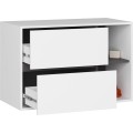 Závěsná skříňka pod umyvadlo VAMI 90 cm bílá/grafitová - složeno / vystaveno