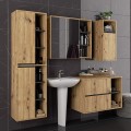 Závěsná skříňka pod umyvadlo VAMI 90 cm dub artisan/grafitová